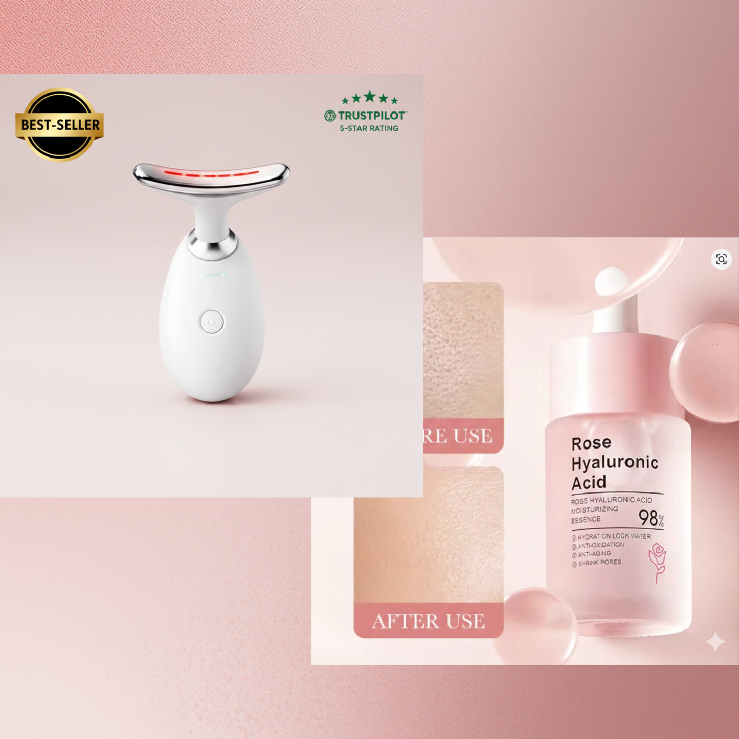 SculptFace LED + Rose Hyaluronic Pack